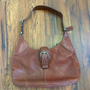Vintage Coach Purse Light Brown Leather #F0820-F12601